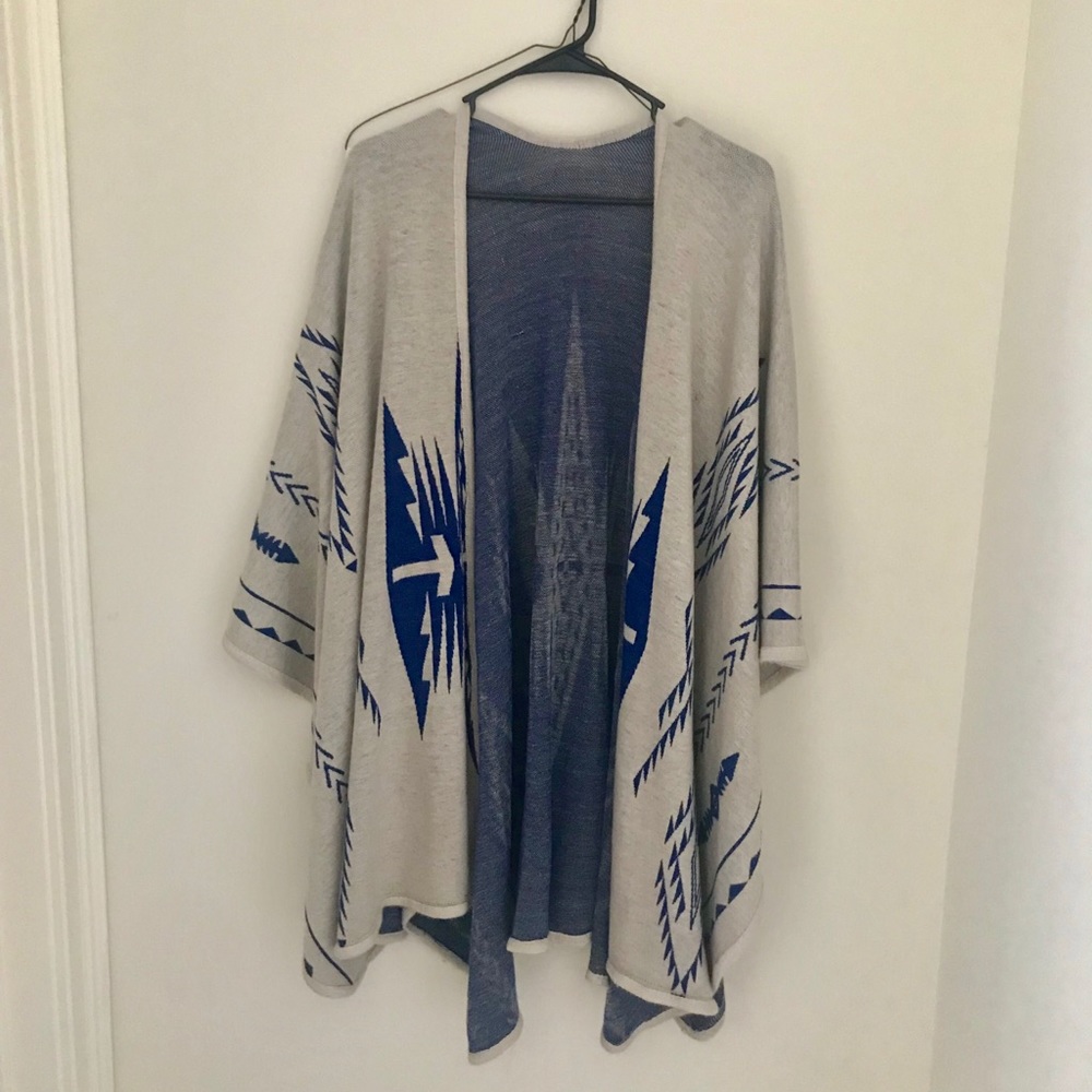 SOLD! Francesca’s Tribal Poncho Wrap